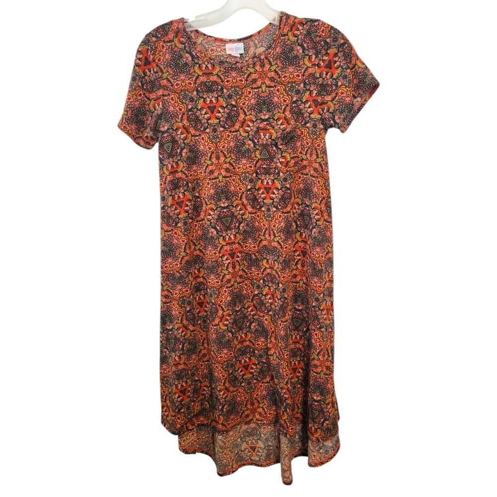 LuLaRoe Boho Multicolor Carly Dress Size XS oversized